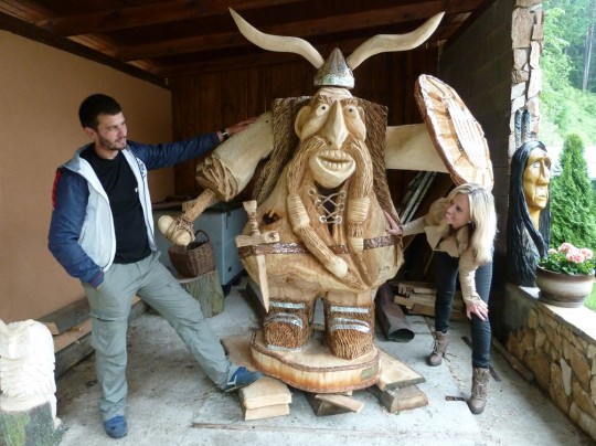 drevený viking