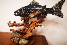 Drevená sculptura ryba